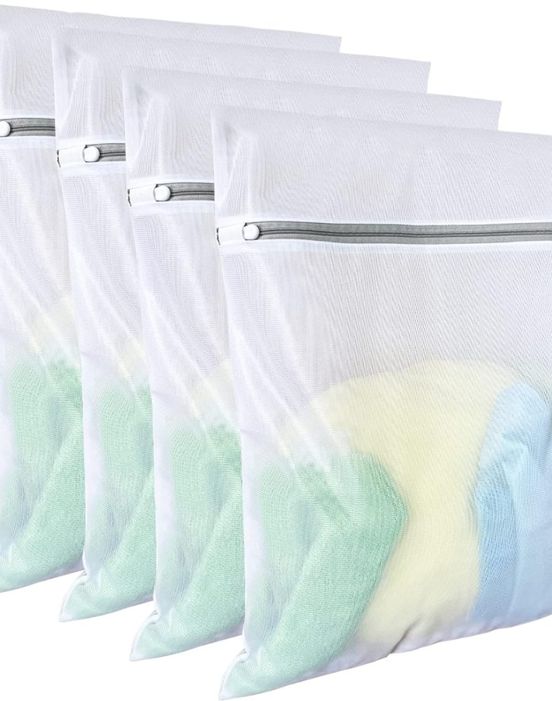 Laundry Bags Mesh Wash Bags(4Pcs,16 x 20 Inches),delicate laundry bag for College,Dorm,Storage